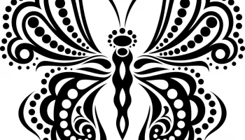 Макет "Татуировка бабочки" #888865993