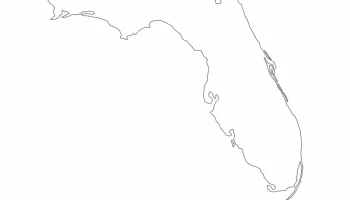 Макет "Карта штата Флорида (fl)"