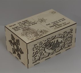 Макет "Новогодняя декоративная коробка для конфет" 0