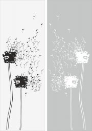 Макет "Одуванчик клипарт абстрактный цветок пескоструйный рисунок" 0