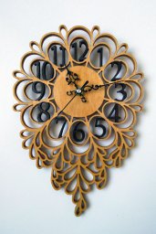 Макет "Декоративные деревянные настенные часы" 0