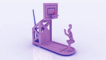 Макет "Баскетбол подставка для ручек 3 мм"