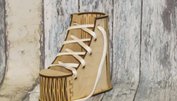 Макет "Деревянная форма обувь подставка стол органайзер ручка карандаш держатель"