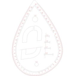 Макет "Швейная линейка портной набор французская кривая линейка портной мода измерительный набор" 1