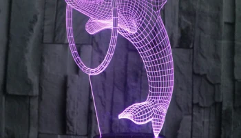 Макет "Дельфин 3d иллюзия лампа светодиодный ночник"