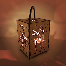 Макет "Новогодняя свеча светильник xmas candlestick lamp" 2