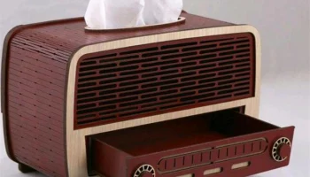 Макет "Салфетница в форме радио с выдвижным ящиком"