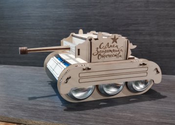 Макет "Модель танка держатель для пива" 0