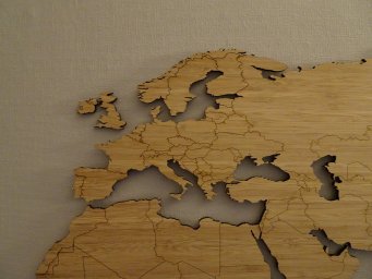 Макет "Карта мира бамбуковая вложенная 1200х600 мм" 1