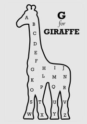 Алфавит жираф пазл для детей акрил 3 мм svg файл 4