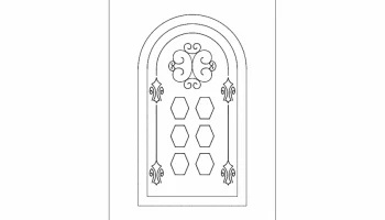 Макет "Дизайн двери арка" #9924657641
