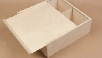 Макет "Деревянная коробка с раздвижной крышкой шаблон 3 мм"