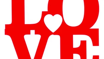 Макет "Любовные буквы сердце знак валентинов день декор"