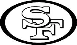 Макет "San francisco 49ers sf 49 логотип"