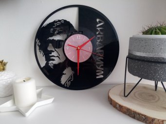 Аквариум квриум русская рок-группа настенные часы с виниловой пластинкой 0