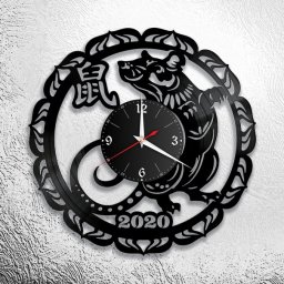 Макет "Настенные часы Новый год 2020" 0