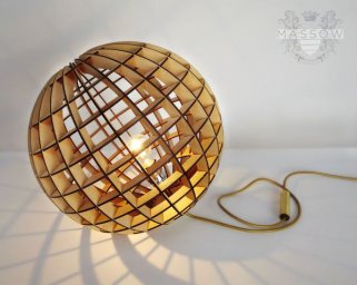 Макет "Деревянная шарообразная лампа" 0