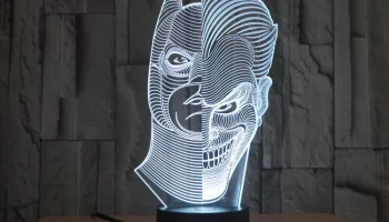 Макет "Бэтмен джокер морфинг 3d светодиодная иллюзионная лампа"