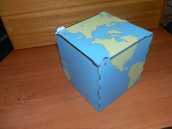 Макет "Коробка для карты мира" 1