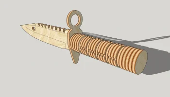 Макет "Шаблон деревянного ножа"