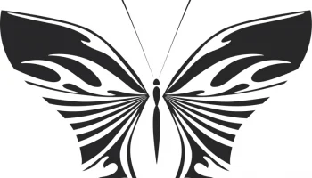 Макет "Бабочка векторная иллюстрация" #5964451581