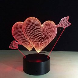 Макет "Сердце 3d светодиодный ночник" 0