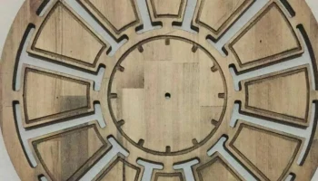 Макет "Шаблон деревянных круглых часов"
