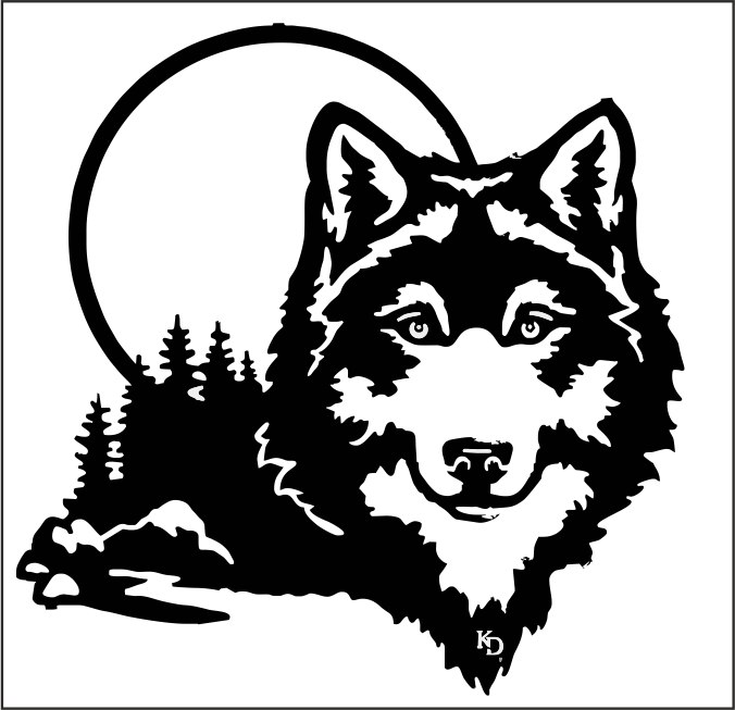 Волк из фанеры сборная модель | LaserWeb