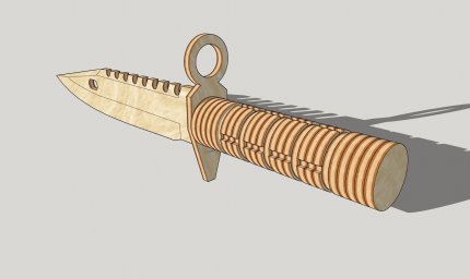 Макет "Шаблон деревянного ножа" 0