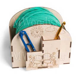 Макет "Crochet bobbin holder yarn holder spinner organizer" 0
