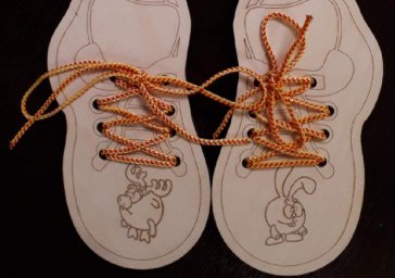 Макет "Деревянная игрушка шнурок для обуви учебное пособие для детей" 0