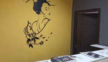 Макет "Японская девушка декор стены гейша стеновая панель мдф 3 мм"