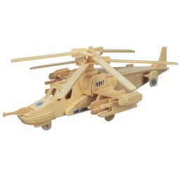 Макет "3d деревянный пазл для сборки вертолета" 0