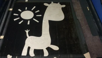 Макет "Жираф и солнце декор для детской комнаты 800 мм 6 мм"