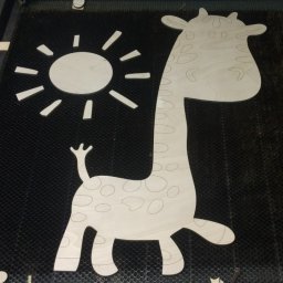 Макет "Декор стены детской комнаты в виде жирафа" 0