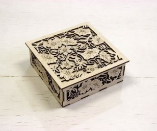 Макет "Резная подарочная коробка декоративная коробка для угощений" 0