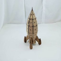Макет "Деревянная игрушка космический корабль ракета 3 мм" 0