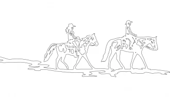 Лошадь и всадники