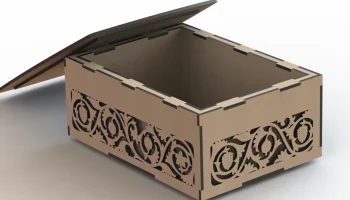 Макет "Коробка декорированная двустенная"