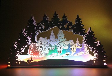 Макет "Новый год санта снеговик лось лампа ночник свет настольный xmas декор" 0