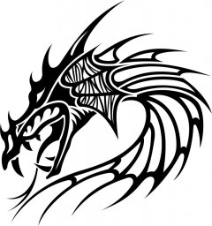 Макет "Племенная татуировка дракона вектор" #4598065847 0