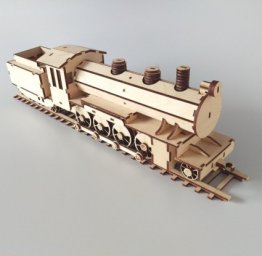 Макет "Игрушечный локомотив поезд двигатель пассажирский вагон товарный вагон и трек" 0