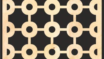 Макет "Декоративные деревянные решетчатые панели"