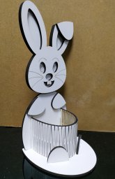 Макет "Карандашница кролик" 2