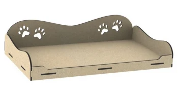 Макет "Собачья кроватка милая приподнятая собачья кровать"