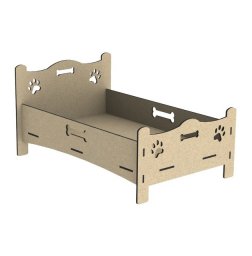 Макет "Деревянная причудливая кровать для собаки товары для животных" 0