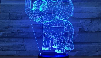 Макет "Детский слон 3d ночник настольная лампа 3d оптическая иллюзия лампа"