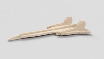 Макет "Самолет 3d пазл lockheed sr-71 деревянная модель 6 мм svg файл"