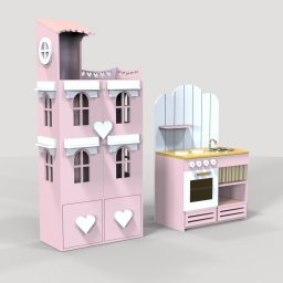 Макет "Кукольный домик и миниатюрная кухня" 0