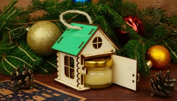 Макет "Дом в форме коробки упаковочная коробка для подарков"